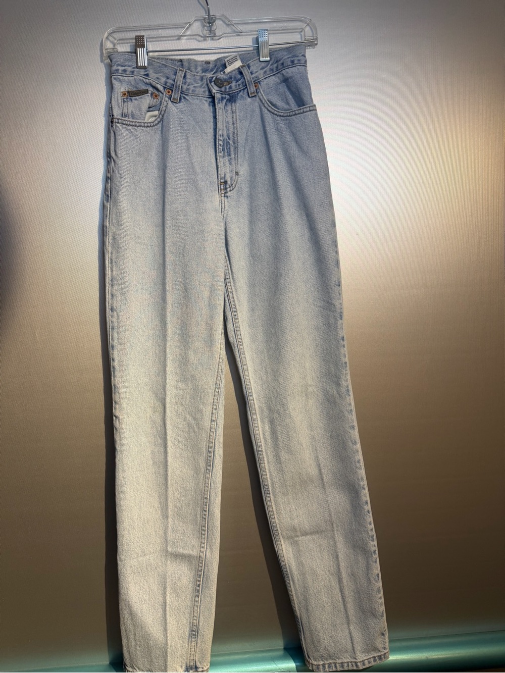 Vtg 80s 90s Calvin Klein High Rise Tapered Jeans Wash 4x32 Enzyme Wash